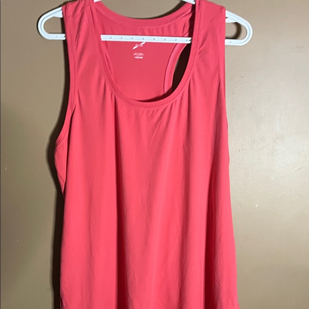 😄Plus size workout tank top reflective patches pink